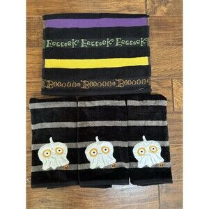 4* VTG Happy Halloween Hand Towels 100% Cotton